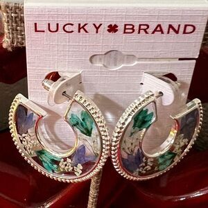 NWT Lucky Brand Multicolor Hoop Earrings #LKER2